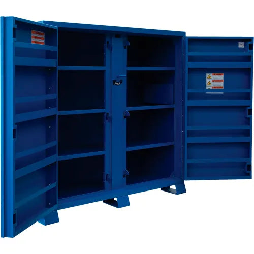 Global Industrial Jobsite Cabinet, 2 Doors, 52 Cu. Ft., Steel, Blue