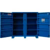 Global Industrial Jobsite Cabinet, 2 Doors, 52 Cu. Ft., Steel, Blue