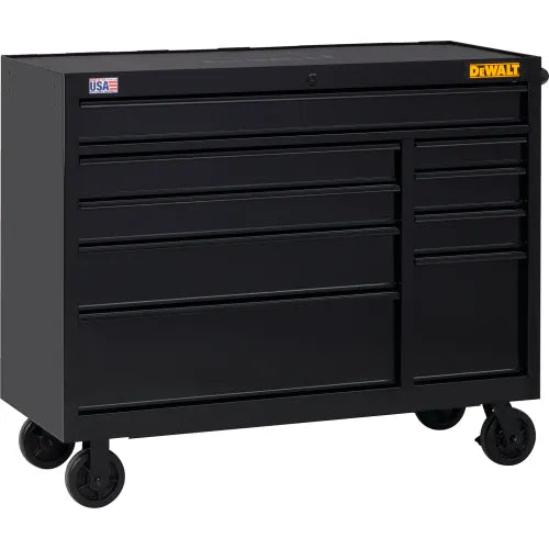 Dewalt® Rolling Tool Cabinet W/ 9 Drawers, 52"W x 21"D x 42-1/2"H, Black