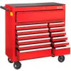 Global Industrial™ Roller Tool Cabinet, 13 Drawers, 42-3/8"W x 18"D x 38-5/8"H, Red