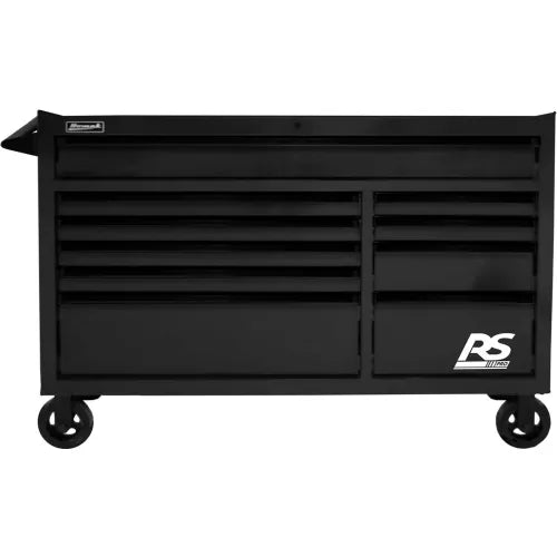 Homak BK04054010 RS Pro Series 54-1/2"W X 24"D X 40-3/8"H 10 Drawer Black Roller Tool Cabinet