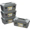 Plano Molding 652-009 Toolbox with Tray and (2) compartment boxes 20-1/4"L x 10-7/8"W x 9-1/8"H Gray - Pkg Qty 4